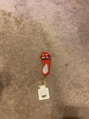Red Rhinestone Slide Keychain Charm - Women Accessories
